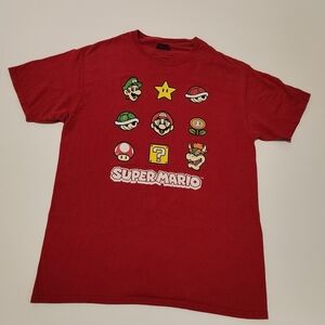 Super Mario Brothers friends and bowser Adult T-Shirt unisex Size Medium